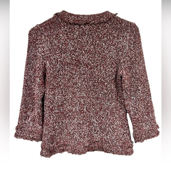 INC International Concepts Maroon Speckled Cardigan Button Down Large 90s Y2K - Picture 6 of 7